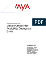 NN44400-802 Mission Critical High Availability Deployment 0102 13 April 2012