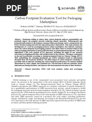  Carbon footprint 