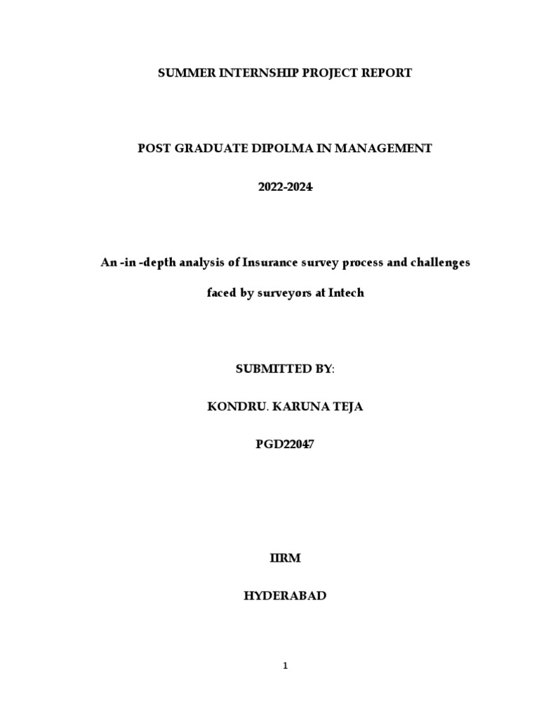 Karuna Project PDF Insurance Real Estate Appraisal