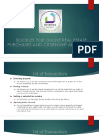 Booklet For Online Real Estate Purchase and Citizenship Applications PDF