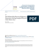 The Relationship Between Religiosity and Depression Among Sampled