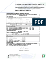 Tabela de Custas FPRK - 2022