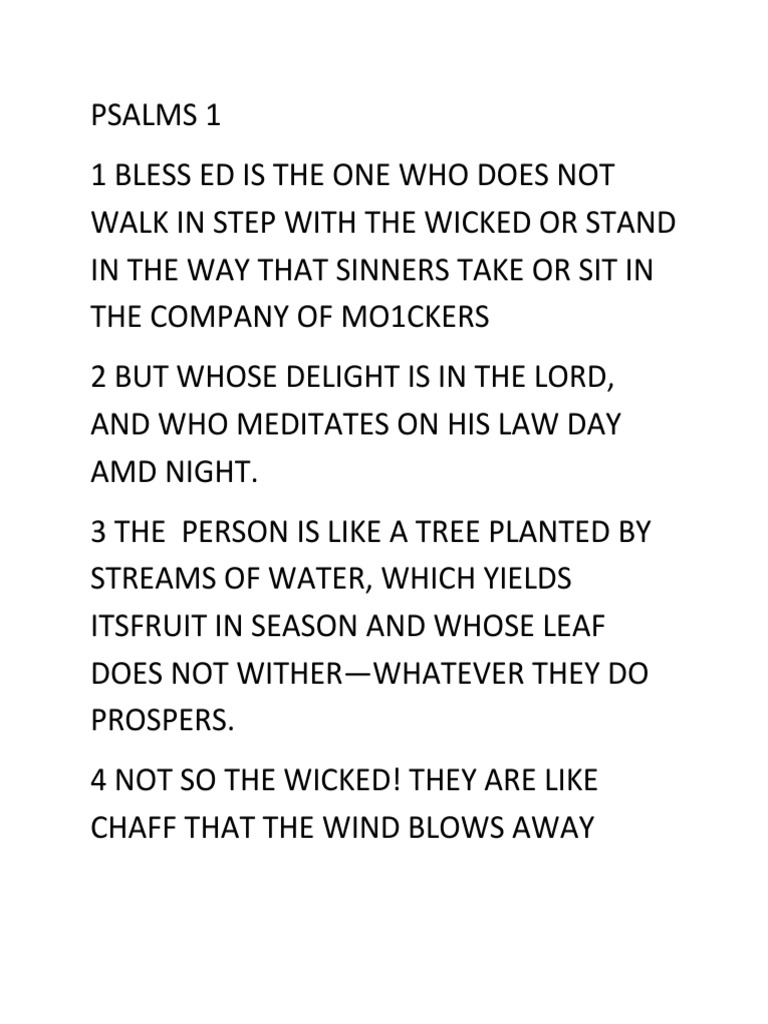 Psalms 1 | PDF