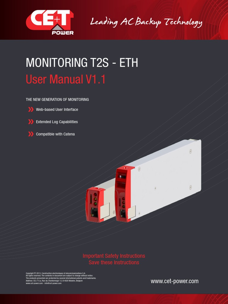 CET Power - T2S ETH - User Manual - V1.1 | PDF | Power Inverter | Power ...