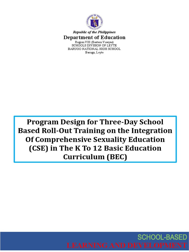 CSE Training Program for Teachers in Barugo | PDF
