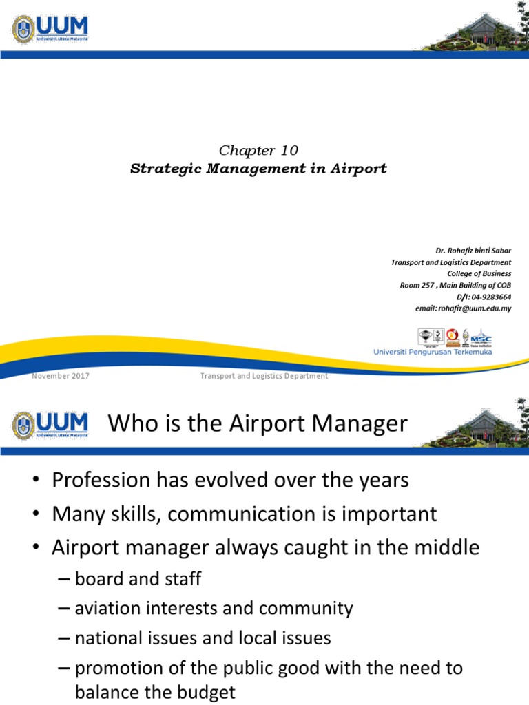 Airport Management and Operations Overview | PDF | Airport | Airlines
