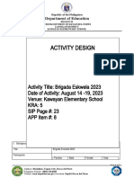 Activity Design Brigada 2023