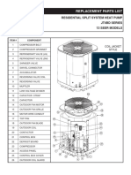 Nordyne JT4BD-048K AC HVAC Heat Pump Parts List