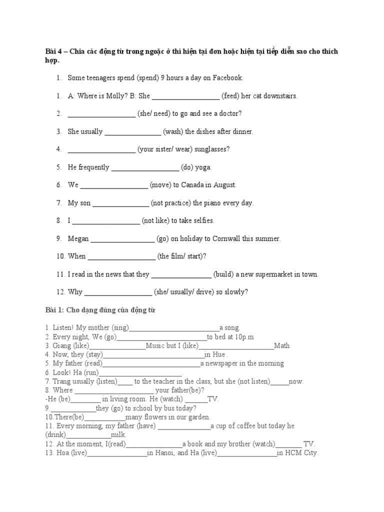 Thi hien tai don va hien tai tiep dien pdf