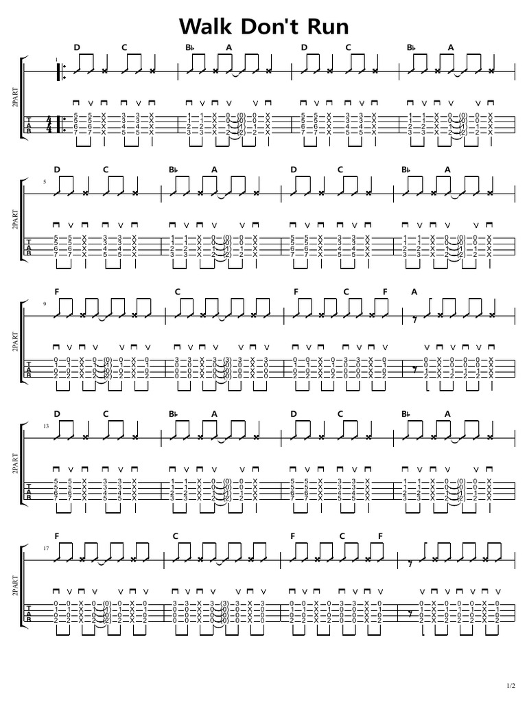 Walk Don't Run-2part | PDF