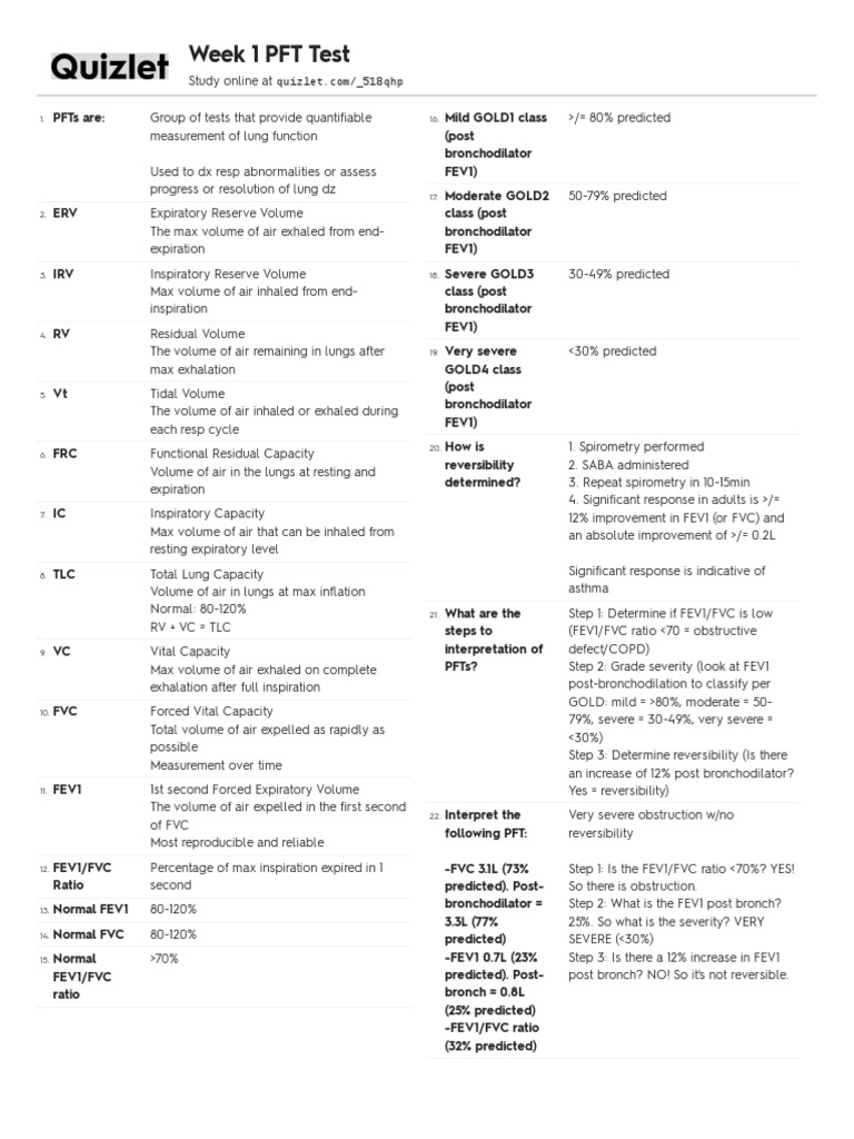 Quizlet Week 2 PDF Exhalation Clinical Medicine