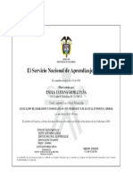 Certificacion de Curso Del Sena