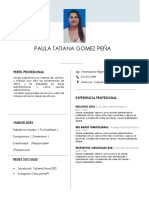 Hoja de Vida Paula Tatiana Gomez Peña.