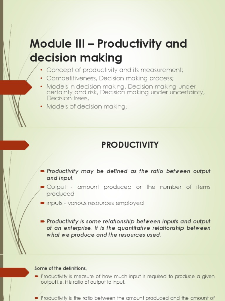 MFE - Mod 3 | PDF | Factors Of Production | Output (Economics)