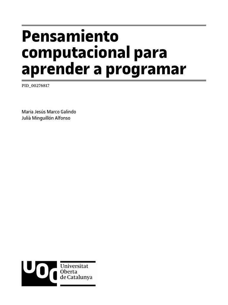Actividades de Pensamiento Computacional Infantil | PDF | Lenguaje de ...
