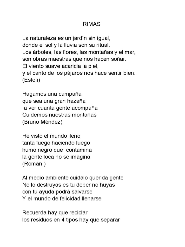 1º 2º Rimas | PDF