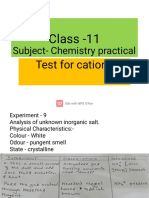 Class - 11-Practical Cations