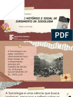 Surgimento Da Sociologia - 2022