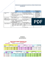 Analisis y Reflexion de Los Aprendizajes de Nuestrosestudiantes Del Primer Trimestre-1