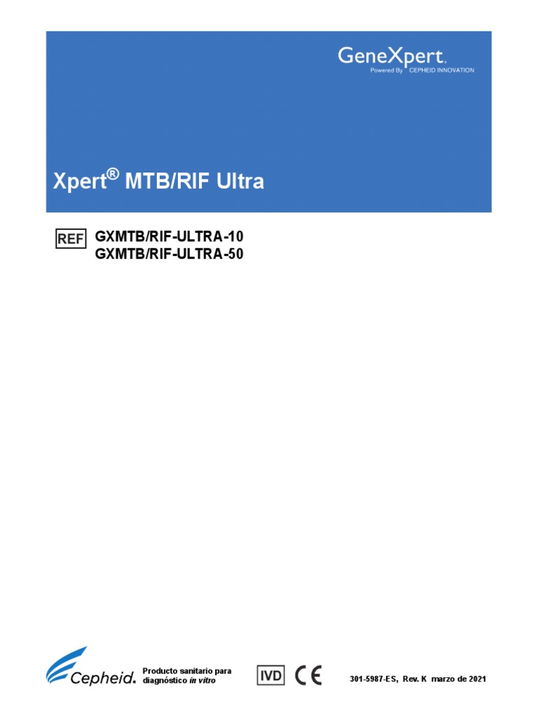 Xpert MTBRIF Ultra SPANISH Package Insert 3015987ES, Rev. K PDF