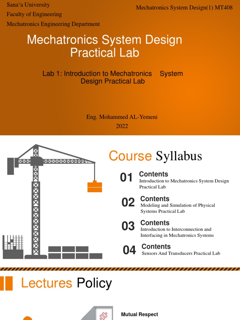 Lec 1 | PDF | Mechatronics | System
