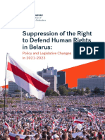 Suppression of The Right To Defend Human Rights in Belarus