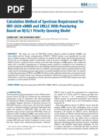 Calculation Method of Spectrum Requirement For IMT-2020 eMBB and URLLC With Puncturing Based On M G 1 Priority Queuing Model