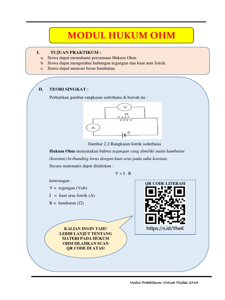 Praktikum Hukum Ohm untuk Siswa SMA | PDF