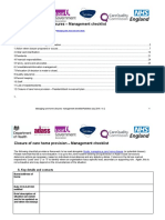 Checklist Managing Care Home Closures