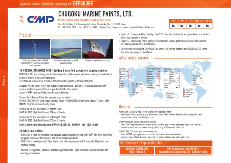 Chugoku Marine Paints Offshore Catalogue | PDF | Offshore Wind Power ...