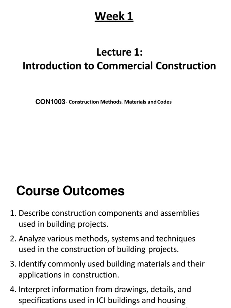 Overview of Commercial Construction Methods | PDF | Construction ...