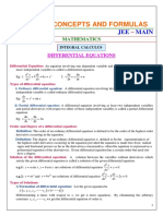 Concepts and Formulas - DIFFERENTIAL EQUATIONS