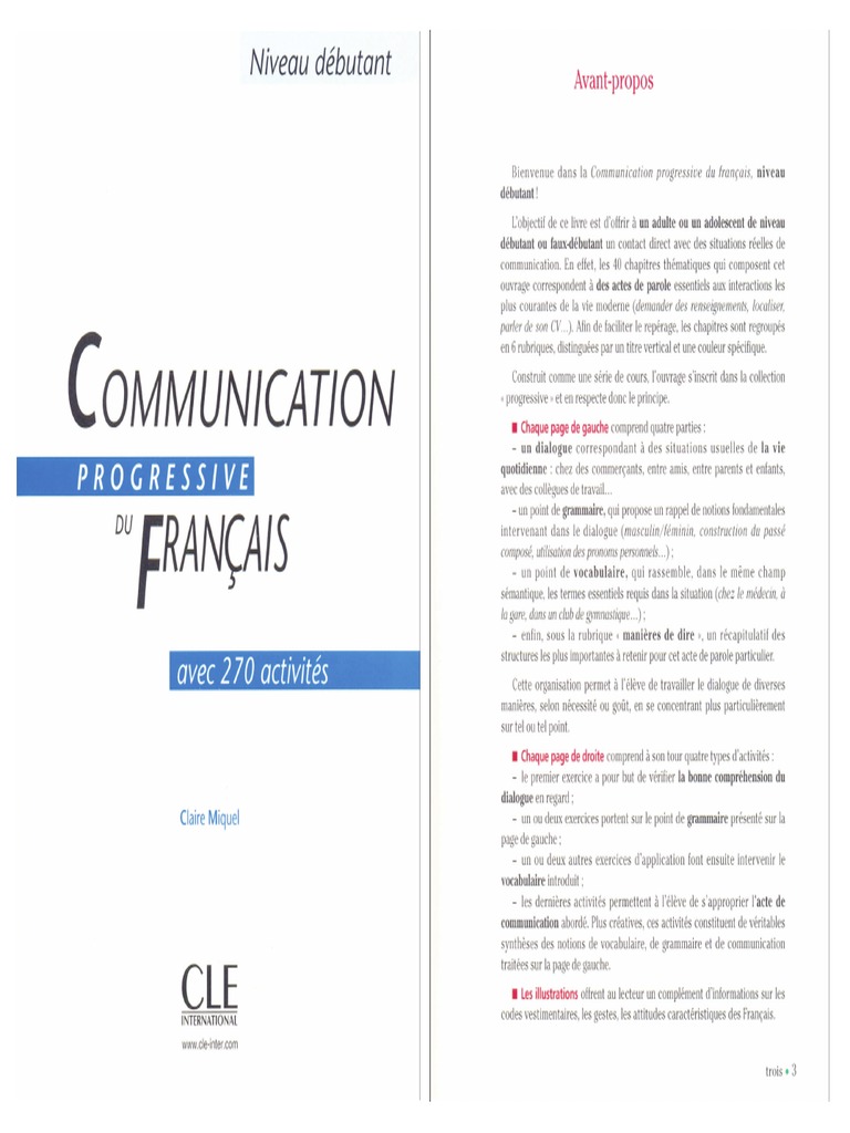 Communication Progressive Du Francais (Niveau Debutant) (PDFDrive) | PDF