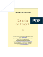 Valéry - La Crise de Lesprit (Dissertion)