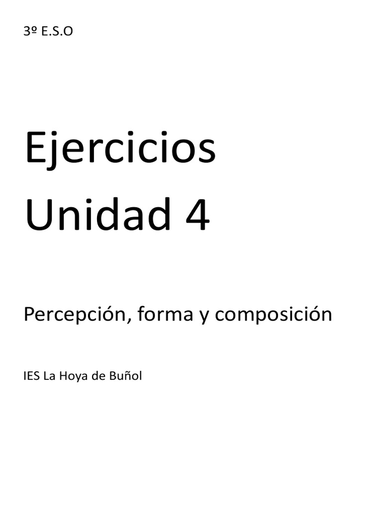 Ejercicios Unidad 4 3ºESO | PDF | Arte