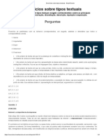 Exercícios Sobre Tipos Textuais - Brasil Escola