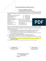 ACTA DE INICIO DE OBRA Saneamiento Concordia