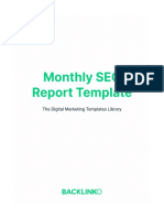 Monthly SEO Report Template