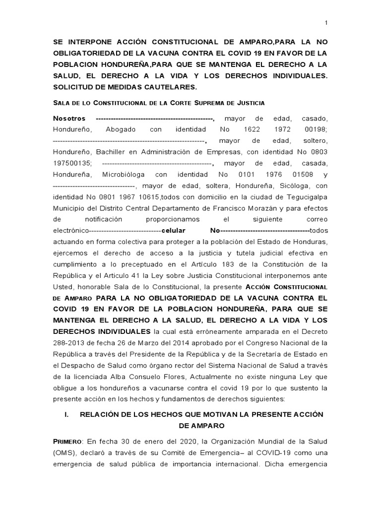 Recurso de Amparo Ultima Revision Original | PDF