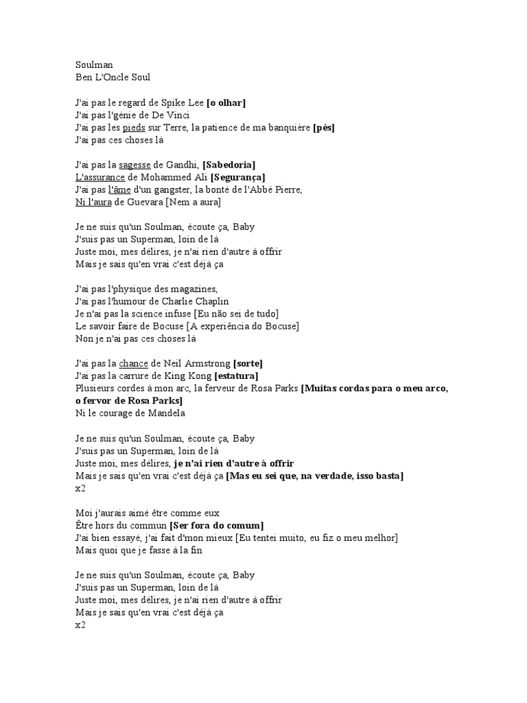 Ben L'Oncle Soul - Soulman | PDF