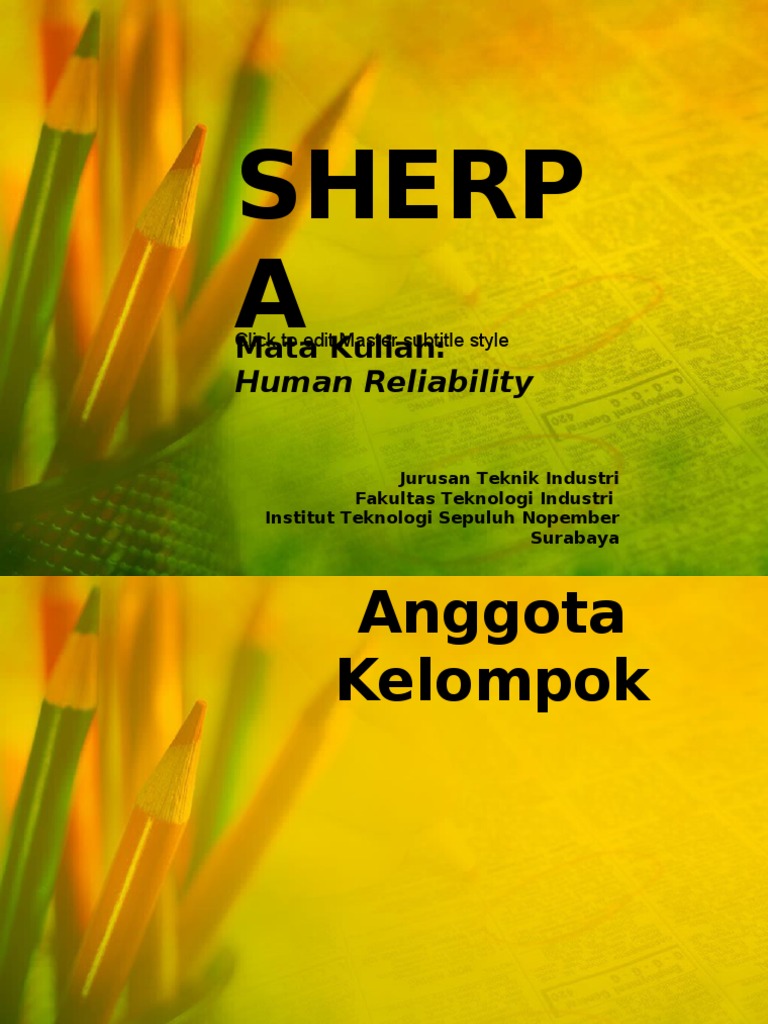 Analisis Metode SHERPA untuk Human Error | PDF | Komputer | Teknologi ...