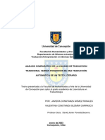 Análisis Comparativo de La Calidad de Traducción Tradicional Versus Posedición de Una Traducción Automática de Un Texto Literario