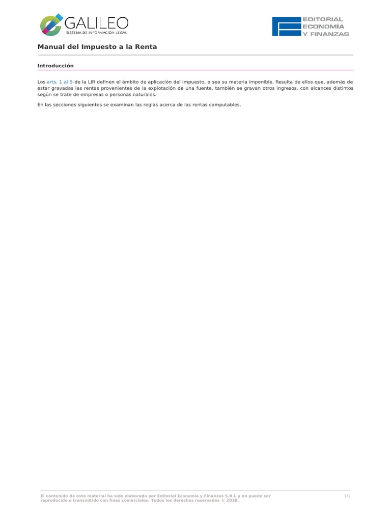 Manual del Impuesto a la Renta 2018 | PDF | Finanzas y dinero