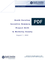 Incentive Summary - Project Drift - Berkeley County (8.1.22)
