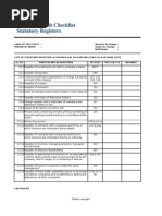 Audit Check List Important Sections & Aas