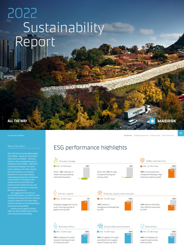 Maersk Sustainability Yearly Report - 2022 | PDF