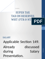 16 Super Tax Reserve Tax WHT - Taxation