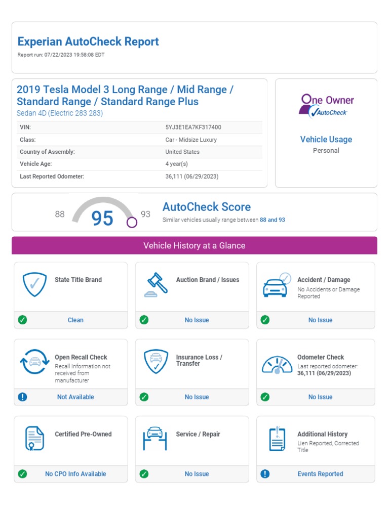 Autocheck | PDF | Used Car | Department Of Motor Vehicles