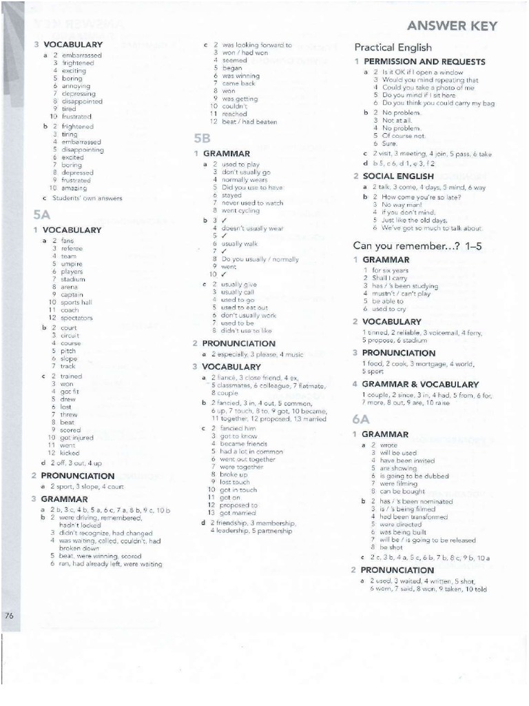 Level 6 Workbook Key | PDF