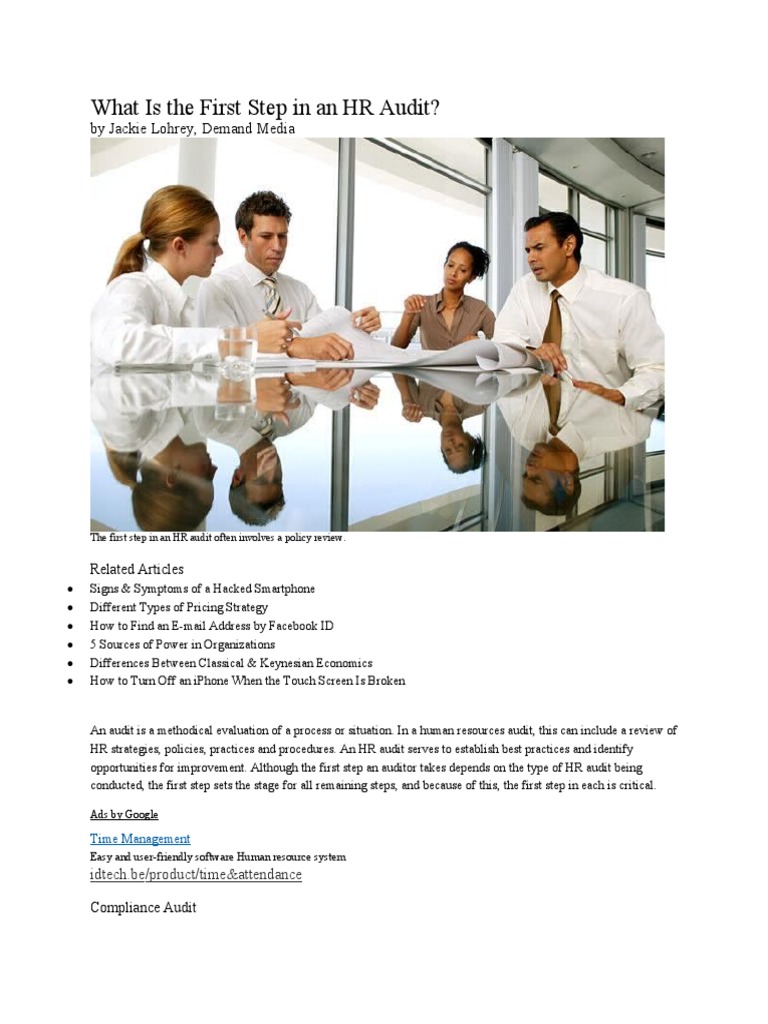 First Step in HR Audit Explained | PDF | Audit | Policy